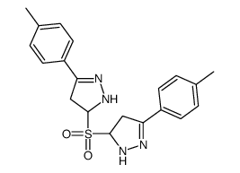 3-(4-methylphenyl)-5-[[3-(4-methylphenyl)-4,5-dihydro-1H-pyrazol-5-yl]sulfonyl]-4,5-dihydro-1H-pyrazole Structure