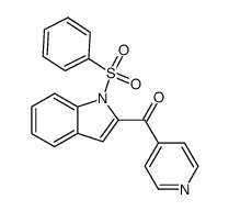 1-(phenylsulfonyl)-2-indolyl 4-pyridyl ketone Structure