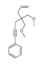 4,4-bis(methoxymethyl)hept-6-en-1-ynylbenzene结构式