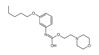 2-morpholin-4-ylethyl N-(3-pentoxyphenyl)carbamate结构式