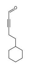 5-cyclohexylpent-2-ynal Structure