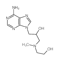 9H-Purine-9-ethanol,6-amino-a-[[(2-hydroxyethyl)methylamino]methyl]- Structure