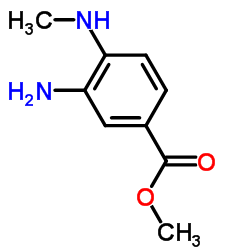 3-氨基-4-(甲基氨基)苯羧酸甲酯结构式