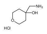 4-(aminomethyl)oxan-4-ol hydrochloride structure