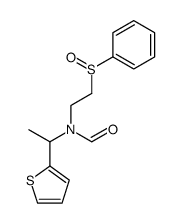 N-(2-phenylsulfinylethyl)-N-(1-thiophen-2-ylethyl)formamide Structure