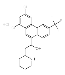 1-[1,3-dichloro-6-(trifluoromethyl)phenanthren-9-yl]-2-(2-piperidyl)ethanol结构式