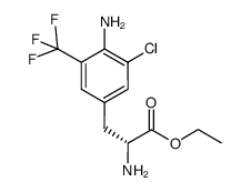 (R)-2-amino-3-(4-amino-3-chloro-5-trifluoromethyl-phenyl)-propionic acid ethyl ester结构式