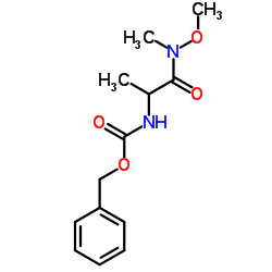 (1-(甲氧基(甲基)氨基)-1-氧代丙烷-2-基)氨基甲酸苄酯结构式