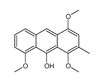 2-methyl-1,4,8-trimethoxyanthracen-9-ol Structure