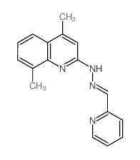 4,8-dimethyl-N-(pyridin-2-ylmethylideneamino)quinolin-2-amine结构式