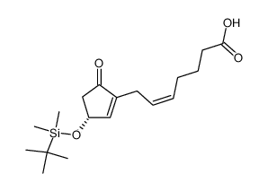 (R,Z)-7-(3-((tert-butyldimethylsilyl)oxy)-5-oxocyclopent-1-en-1-yl)hept-5-enoic acid结构式