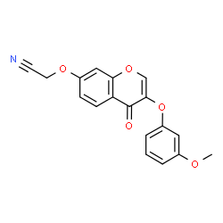 {[3-(3-Methoxyphenoxy)-4-oxo-4H-chromen-7-yl]oxy}acetonitrile Structure