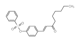 1-Nonen-3-one,1-[4-[(phenylsulfonyl)oxy]phenyl]-, (E)- (9CI)结构式
