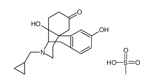 Morphinan-6-one, 17-(cyclopropylmethyl)-3,14-dihydroxy-, methanesulfon ate, L-结构式