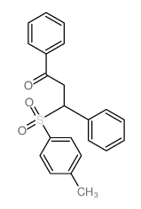 3-(4-methylphenyl)sulfonyl-1,3-diphenyl-propan-1-one结构式