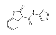 2-oxo-N-thiophen-2-yl-3H-1-benzothiophene-3-carboxamide Structure