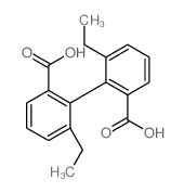 2-(2-carboxy-6-ethyl-phenyl)-3-ethyl-benzoic acid structure