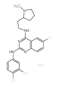 6-Chloro-N2-(3,4-dichlorophenyl)-N4-(2-(1-methyl-2-pyrrolidinyl)ethyl)-2,4-quinazolinediamine picture