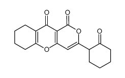 6,7,8,9-tetrhydro-3-(2-oxocyclohexyl)-1H,10H-pyrano(4,3-b)-chromone-1,10-dione Structure