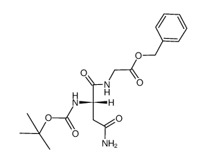 benzyl ester of N-tert-butoxycarbonylasparaginylglycine结构式