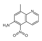 8-methyl-5-nitroquinolin-6-amine结构式