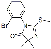 1-(2-Bromophenyl)-4,4-dimethyl-2-(methylthio)-2-imidazolin-5-one结构式