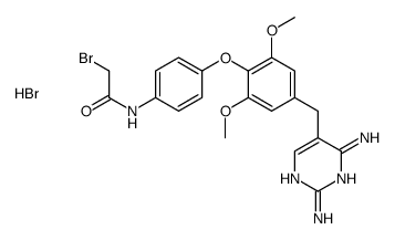 2,4-diamino-5-((3,5-dimethoxy-4-(4-bromoacetamidophenoxy)benzyl)pyrimidine) Structure