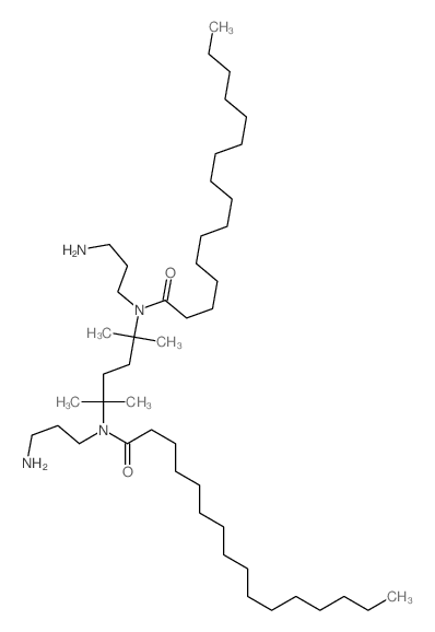 Hexadecanamide,N,N'-(1,1,4,4-tetramethyl-1,4-butanediyl)bis[N-(3-aminopropyl)- (9CI) structure