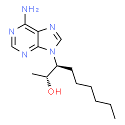 (R*,S*)-(+-)-6-Amino-beta-hexyl-alpha-methyl-9H-purine-9-ethanol Structure