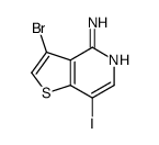 3-bromo-7-iodo-Thieno[3,2-c]pyridin-4-amine Structure