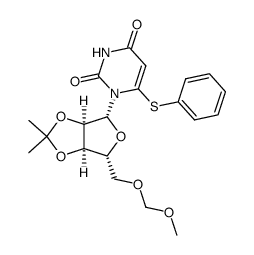 2',3'-O-isopropylidene-5'-O-methoxy-methyl-6-phenylthiouridine结构式