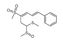 methyl(1-(methylsulfinyl)-3-(methylsulfonyl)-6-phenylhexa-3,5-dien-1-yl)sulfane Structure