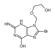 2-amino-8-bromo-9-(2-hydroxyethoxymethyl)-3H-purin-6-one结构式