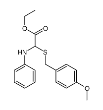 ethyl 2-anilino-2-[(4-methoxyphenyl)methylsulfanyl]acetate结构式