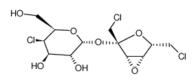 4-chloro-4-deoxy-alpha-galactopyranosyl 3,4-anhydro-1,6-dichloro-1,6-dideoxy-beta-lyxo-hexulofuranoside结构式