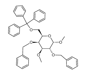 methyl 2,4-di-O-benzyl-3-O-methyl-6-O-trityl-α-D-galactopyranoside Structure