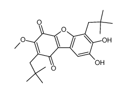 2,6-bis-(2,2-dimethyl-propyl)-7,8-dihydroxy-3-methoxy-dibenzofuran-1,4-dione Structure