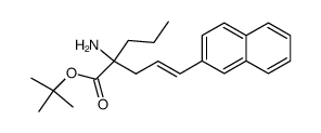 (E)-tert-butyl 2-amino-5-(naphthalen-2-yl)-2-propylpent-4-enoate结构式