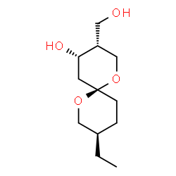 (3R,6R,9R)-9-Ethyl-4β-hydroxy-1,7-dioxaspiro[5.5]undecane-3β-methanol结构式