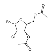 3,5-di-O-acetyl-2-chloro-2-deoxy-D-arabinofuranosyl bromide Structure