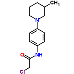 2-Chloro-N-[4-(3-methyl-1-piperidinyl)phenyl]acetamide Structure