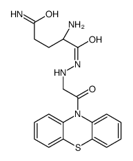(4S)-4-amino-5-oxo-5-[2-(2-oxo-2-phenothiazin-10-ylethyl)hydrazinyl]pentanamide结构式