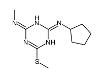 N-cyclopentyl-N'-methyl-6-(methylthio)-1,3,5-triazine-2,4-diamine结构式