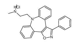 (beta-Dimethylaminoethyl)-8 phenyl-3 (dibenzo(b,f)isoxazolo(4,5-d)) 8H azepine chlorhydrate picture