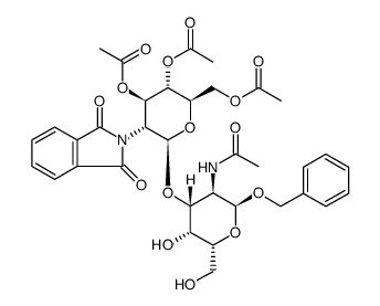 Benzyl 2-(Acetylamino)-2-deoxy-3-O-[3,4,6-tri-O-acetyl-2-deoxy-2-phthalimido-β-D-glucopyranosyl]-α-D-galactopyranoside structure