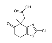 2-(2-chloro-4-methyl-5-oxo-4,5,6,7-tetrahydrobenzo[d]thiazol-4-yl)acetic acid Structure