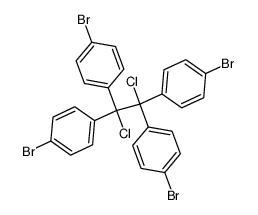 1,1,2,2-tetrakis-(4-bromo-phenyl)-1,2-dichloro-ethane结构式