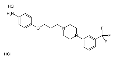 [4-[3-[4-[3-(trifluoromethyl)phenyl]piperazin-1-ium-1-yl]propoxy]phenyl]azanium,dichloride结构式