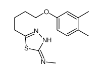 5-[4-(3,4-dimethylphenoxy)butyl]-N-methyl-1,3,4-thiadiazol-2-amine结构式