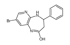 8-bromo-4-phenyl-1,3,4,5-tetrahydropyrido[2,3-b][1,4]diazepin-2-one Structure